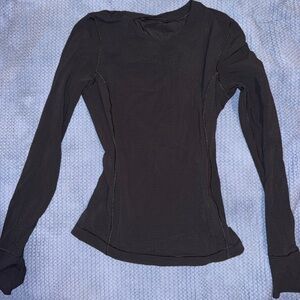 Women's Black lululemon Long Sleeve Top